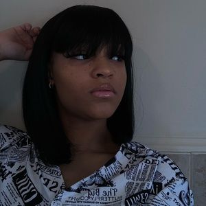 Cosplay bob wig with bangs